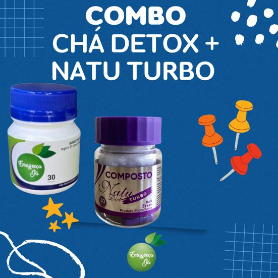 CHÁ DETOX + NATU TURBO 30 CAPS