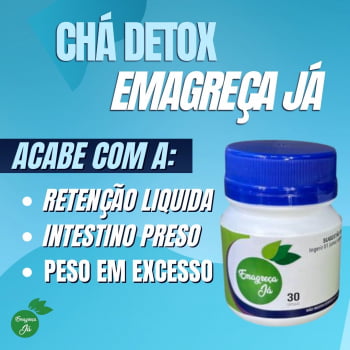 CHÁ DETOX EMAGREÇA JÁ 30 CAPS 2 UNIDADES 