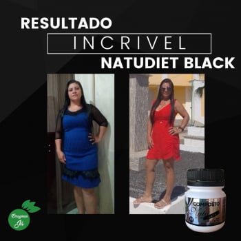 2 POTES NATU DIET BLACK 30 CAPS DESBLOQUEADOR NA PERCA DE PESO